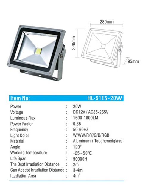 Lampu Sorot LED 20 Watt HL-5115